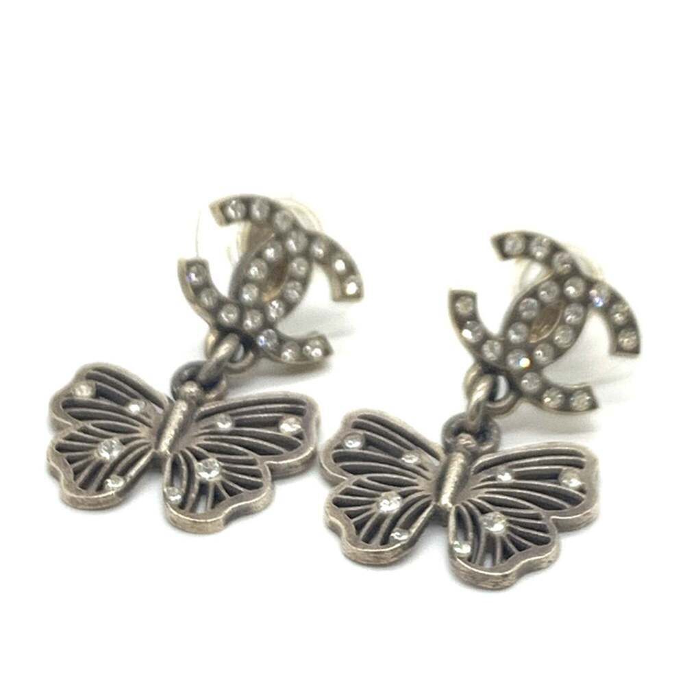 CHANEL Authentic Logo Earrings
